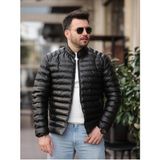 Baselco Erkek Deri Şişme Mont - 2XL - Siyah