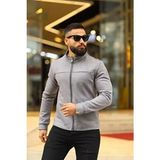 Baselco Erkek Gri Süet Baharlık Ceket Uzun Kol Slim Fit Dik Yaka Çift Cepli Günlük Tarz - XL