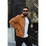 Baselco Erkek Mevsimlik Süet Ceket - XL - Kahve - Taba