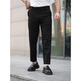 Baselco Erkek Premium Duble Paça Bel Destekli Kumaş Pantolon - Siyah - 36