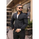 Baselco Erkek Süet Kolej Ceket Slim Fit Suni Deri Günlük Kullanım İçin - Siyah