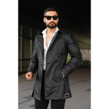 Baselco Içi Kürklü Slim Fit Uzun Deri Ceket - Siyah
