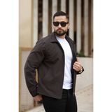 Baselco Ince Çizgili Kırışmaz Gofre Kumaş Mevsimlik Ceket - XL