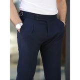 Baselco Old Money Pileli Likralı Kumaş Pantolon - Lacivert - 30