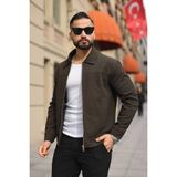 Baselco Premium Dokulu Kumaş Mevsimlik Ceket - XL - Haki
