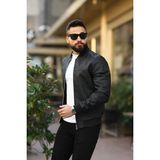 Baselco Slim Fit Erkek Bomber Ceket Suni Deri Polo Yaka Şıklığı ve Rahatlığı