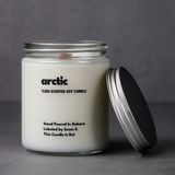 Basement : Arctic : Cam Kavanozda Kokulu %100 Soya Mum (Limon Çiçeği, Bergamot, Çam) - 1 Adet