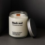 Basement : Black Oud : Cam Kavanozda Kokulu %100 Soya Mum (Oud, Sedir, Çam, Sarı Amber) - 1 Adet