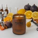 Basement : Blue Fico : Amber Cam Kavanozda : Kokulu Soya Mum (Portakal, Limon, Incir, Bergamot) - 1 Adet