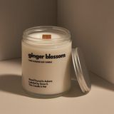 Basement : Ginger Blossom : Cam Kavanozda Kokulu %100 Soya Mum (Zencefil, Papatya, Lavanta, Gül) - 1 Adet