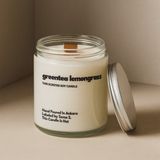 Basement : Greentea Lemongrass : Cam Kavanozda Kokulu %100 Soya Mum (Yeşil Çay, Limon Kabuğu) - 1 Adet