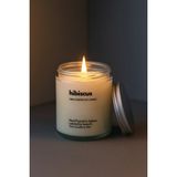 Basement : Hibiscus : Cam Kavanozda Kokulu %100 Soya Mum (Amber Çiçeği, Bergamot, Ylang Ylang, Karamel) - 1 Adet