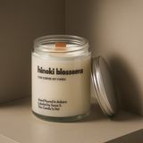 Basement : Hinoki Blossoms : Cam Kavanozda Kokulu %100 Soya Mum (Hinoki Çiçeği, Kiraz Ç., Papatya, Beyaz Gül) - 1 Adet