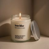 Basement : Iron Blue : Cam Kavanozda Kokulu %100 Soya Mum (Bergamot, Limon, Çam, Okaliptus) - 1 Adet