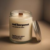 Basement : Oud Bergamot : Cam Kavanozda Kokulu %100 Soya Mum (Bergamot, Oud, Sedir, Sandal) - 1 Adet