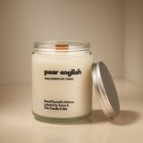 Basement : Pear English : Cam Kavanozda Kokulu %100 Soya Mum (Şeftali, Kavun, Sandal Ağacı, Bergamot) - 1 Adet