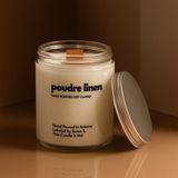 Basement : Poudre Linen : Cam Kavanozda Kokulu %100 Soya Mum (Ihlamur, Portakal, Paçuli) - 1 Adet