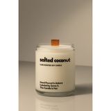 Basement : Salted Coconut : Cam Kavanozda Kokulu %100 Soya Mum (Hindistan Cevizi, Deniz Tuzu, Beyaz Musk) - 1 Adet