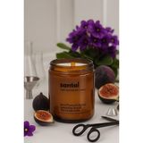 Basement : Santal : Amber Cam Kavanozda : Kokulu Soya Mum (Sandal Ağacı, Papirus, Kakule, Amber, Menekşe, Incir) - 1 Adet