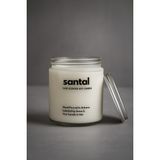 Basement : Santal : Cam Kavanozda Kokulu %100 Soya Mum (Sandal Ağacı, Papirus, Kakule, Amber, Menekşe, Incir) - 1 Adet