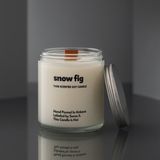Basement : Snow Fig : Cam Kavanozda Kokulu %100 Soya Mum (Sandal Ağacı, Papirüs, Amber, Incir Ağacı, Kakule) - 1 Adet