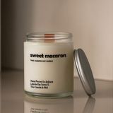 Basement : Sweet Macaron : Cam Kavanozda Kokulu %100 Soya Mum ( Tatlı Makaron, Vanilya, Karamel) - 1 Adet