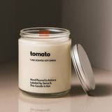 Basement : Tomato : Cam Kavanozda Kokulu %100 Soya Mum (Domates, Reyhan, Yeşil Bitkiler) - 1 Adet