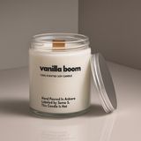 Basement : Vanilla Boom : Cam Kavanozda Kokulu %100 Soya Mum (Vanilya, Karamel, Sedir) - 1 Adet
