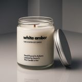 Basement : White Amber : Cam Kavanozda Kokulu %100 Soya Mum (Amber, Sedir Ağacı, Musk, Sandal Ağacı) - 1 Adet