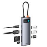 Baseus 100W 7in1 Çevirici Çoğaltıcı Adaptör, 3x Usb, 1x Type C, 1x 60Hz Hdmı, 1x Tf-Sd Girişli Hub
