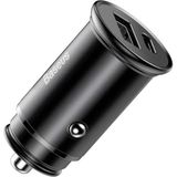 Baseus 30W Circular Metal Usb-A+ Usb-C Araç Hızlı Şarj Cihazı - Siyah