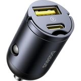 Baseus 30W Tiny Star Mini Araç Şarj Cihazı Hızlı Şarj Özelliği ile Usb-A+Usb-C Siyah