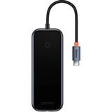 Baseus Acmejoy Serisi 5 In 1 Çevirici Dönüştürücü Hub type-C To 2xusb 3.0 + USB 2.0 + Usb-C Pd + RJ45 - Siyah