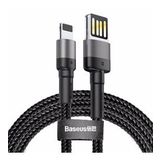 Baseus Cafule 2.4 A Lightning Gri 1 m Şarj Kablosu