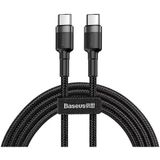 Baseus Cafule 3.0 A USB-C 1 m Gri Siyah Şarj Data Aktarımı Kablosu