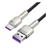 Baseus Cafule 66W Metal USB to Type-C Siyah Hızlı 100 cm Beyaz Şarj Kablosu