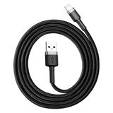 Baseus Cafule Lightning Gri Siyah 2.4A 1 m Usb Kablo