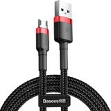 Baseus Cafule Mikro Kırmızı Siyah 2.4A 1 m Usb Kablo
