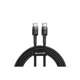 Baseus Cafule Type-C 20V 3 A 1M Pd2.0 60W Flaş Şarj USB Kablo (Gri+Siyah)