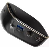 Baseus, Çok Fonksiyonlu Bilgisayar/Telefon Hub Adaptörü, Siyah, Giriş: Usb Type C,Seyahat Boy Teşhir Outlet Vitrin