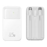 Baseus Comet Series 10.000 mAh 22.5W Hizli Sarj Dijital Gostergeli Beyaz Powerbank