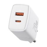 Baseus Compact 20w Usb + Type-c Çıkışlı Qc3.0 Hızlı Şarj Başlığı Şarj Aleti Beyaz