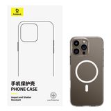 Baseus Crystal Series Manyetik iPhone 16 Pro Max Uyumlu Telefon Kılıfı - Şeffaf