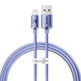 Baseus Crystal Shine Fast Charging 2.4A 1.2 mt Mor Lightning Şarj Kablosu