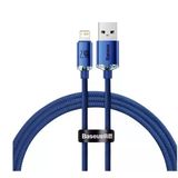 Baseus Crystal Shine Series Fast Charging USB to iP 2.4A 1.2 mt Mavi Data Kablo