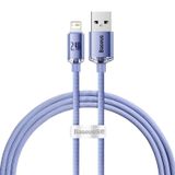 Baseus Crystal USB to Lightning Hızlı Şarj Kablosu 1.2m mor