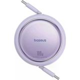 Baseus Free 2 Draw Mini Makaralı Type-C to 100W 1 mt Mor Kablo