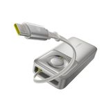 Baseus Free2Pull Dahili Geri Çekilebilir Type-C Kablo, 20000mAh 65W, Dizüstü Bilgisayar İçin Hızlı Şarj Powerbank - Gri