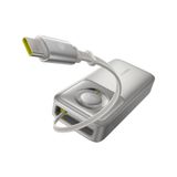Baseus Free2Pull Dahili Geri Çekilebilir Type-C Kablo, 20000mAh 65W, Dizüstü Bilgisayar İçin Hızlı Şarj Powerbank - Gri