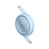 Baseus FREE2PULL Mini Makaralı Type-C To Type-C 100W Kablo 2 mt Mavi - 2 Metre